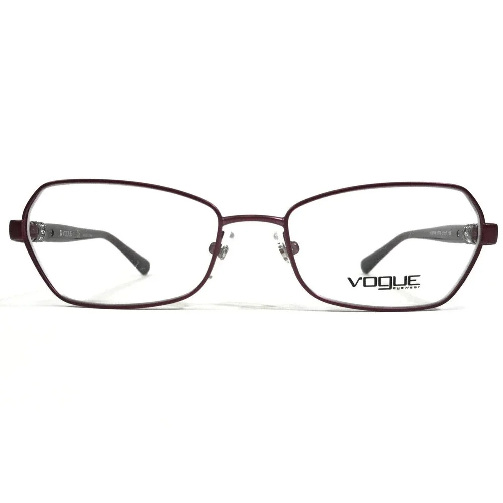 Vogue Eyeglasses Frames VO3970-B 977-S Violet Red Cat Eye Wire Rim 51-17-135